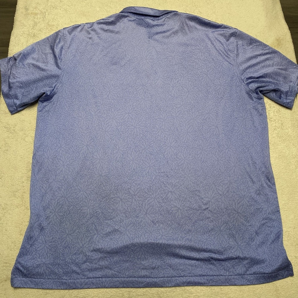 Peter Millar Polo Mens XL Blue All Over Floral Design Performance Preppy Golf - Picture 8 of 8